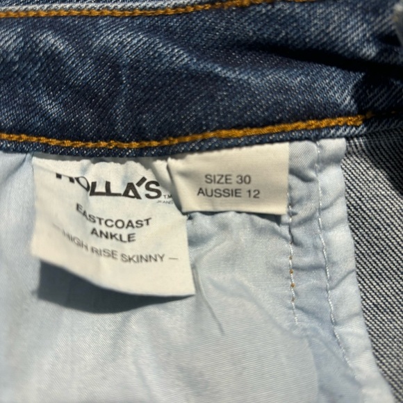 ROLLA’S Sz 30 Jeans Eastcoast High Rise Skinny Mid-Wash Ankle Length - Picture 6 of 9